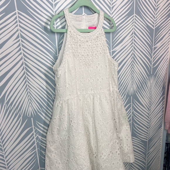 Lilly Pulitzer White Eyelet Kids Casual Dress - Picture 2 of 6